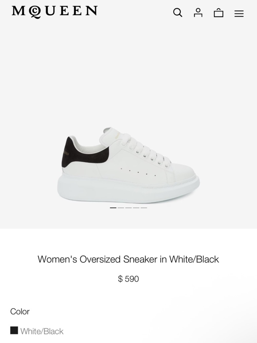 Alexander McQueen Oversized Sneakers 37/ US 7